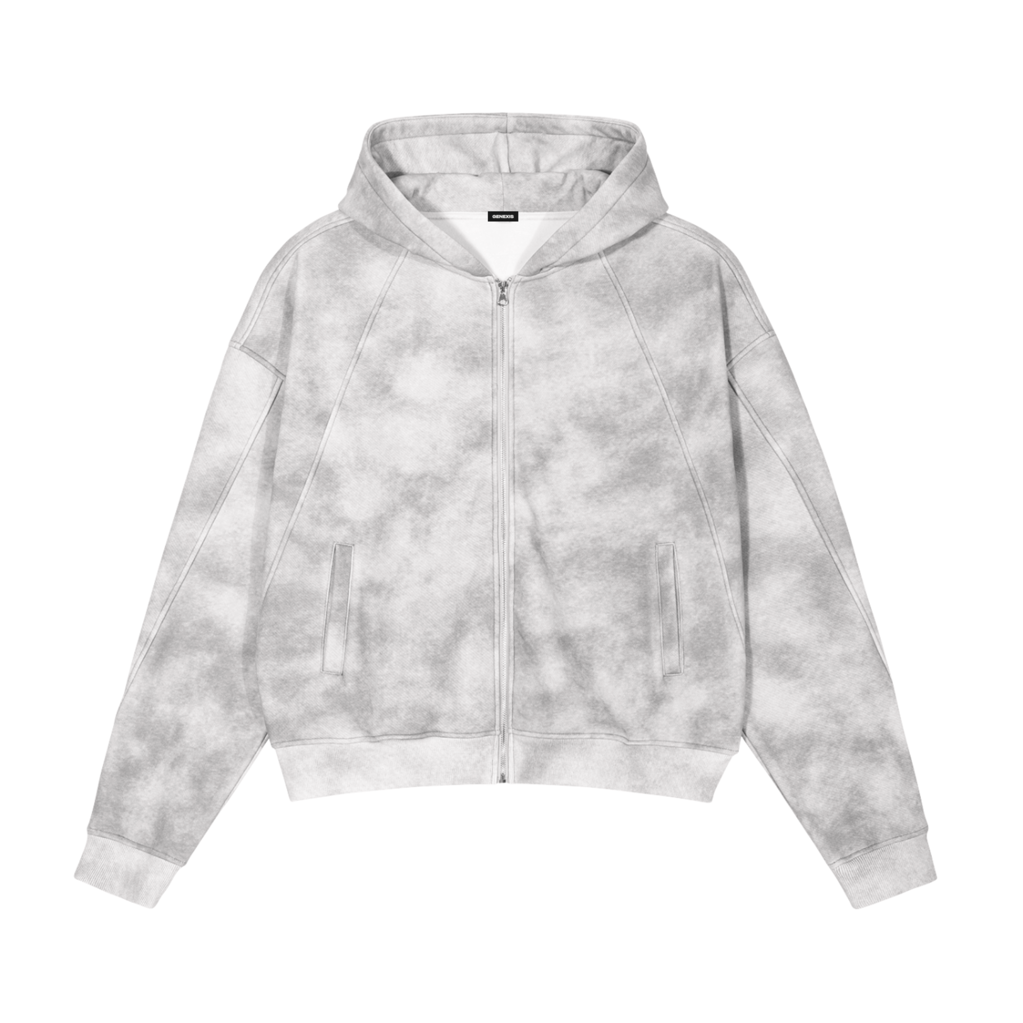 Dirty Wash Zip-up Fleece Hoodie