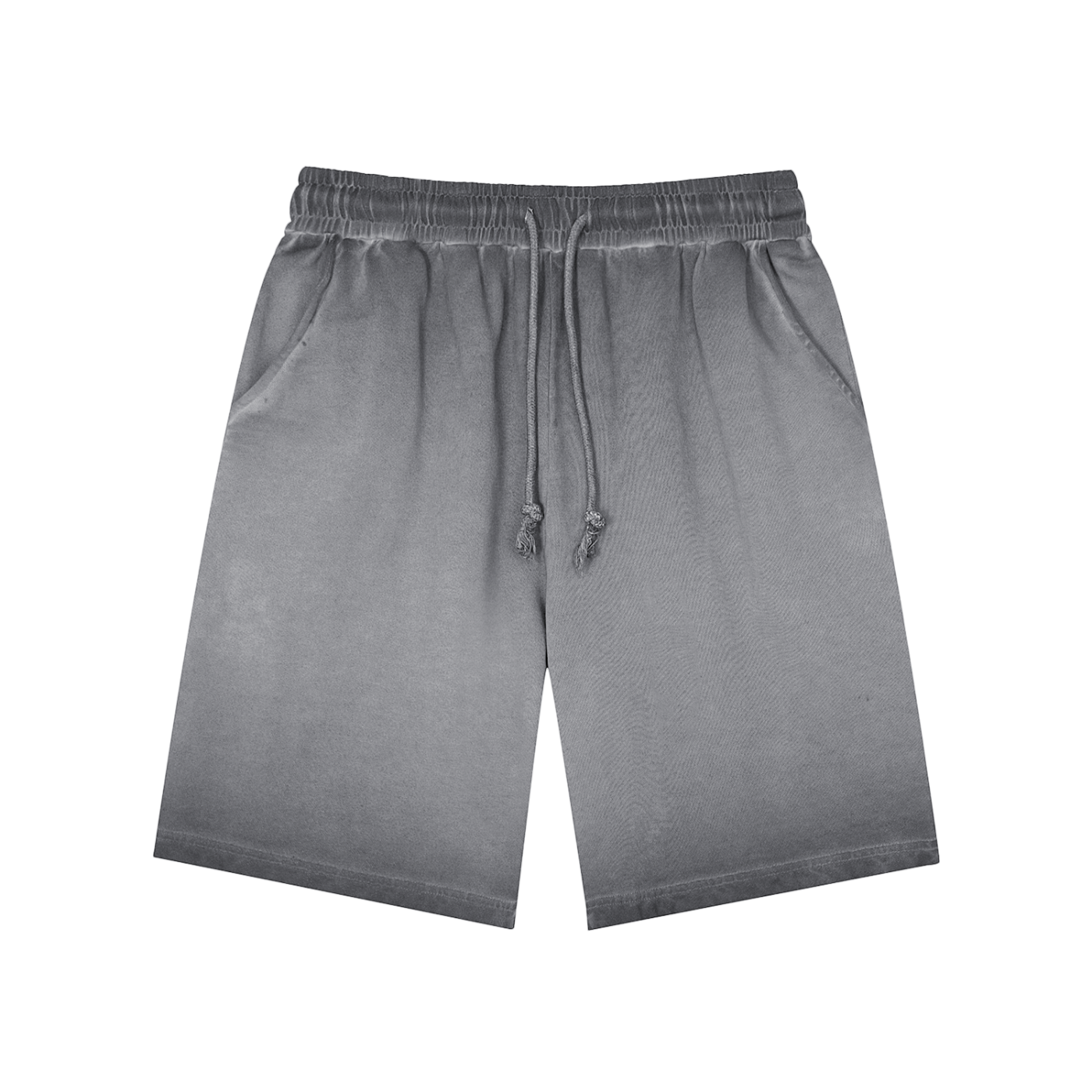 Ash Grey Reverse Dye Cotton Shorts