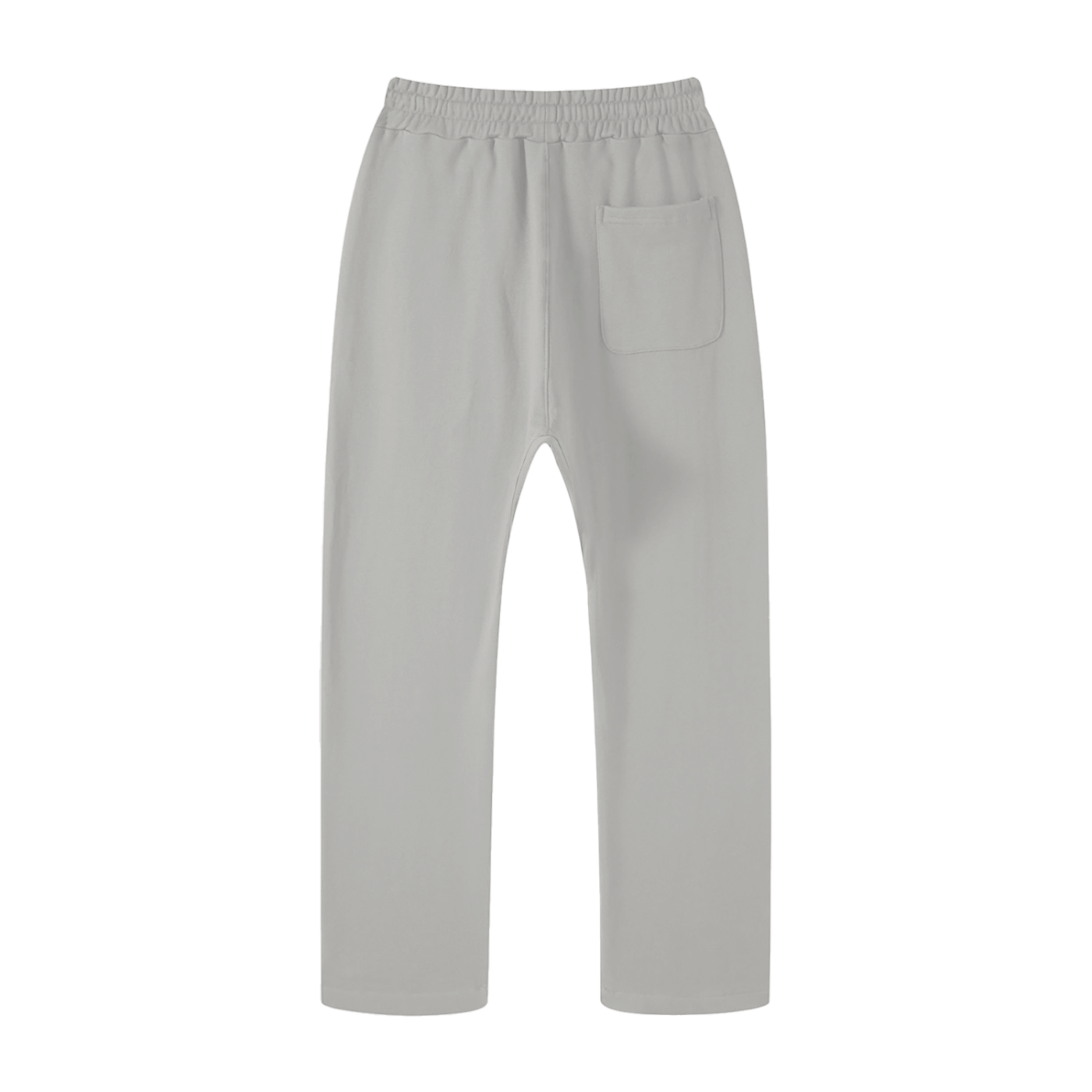 Basic Cotton Straight Leg Pants - Grey