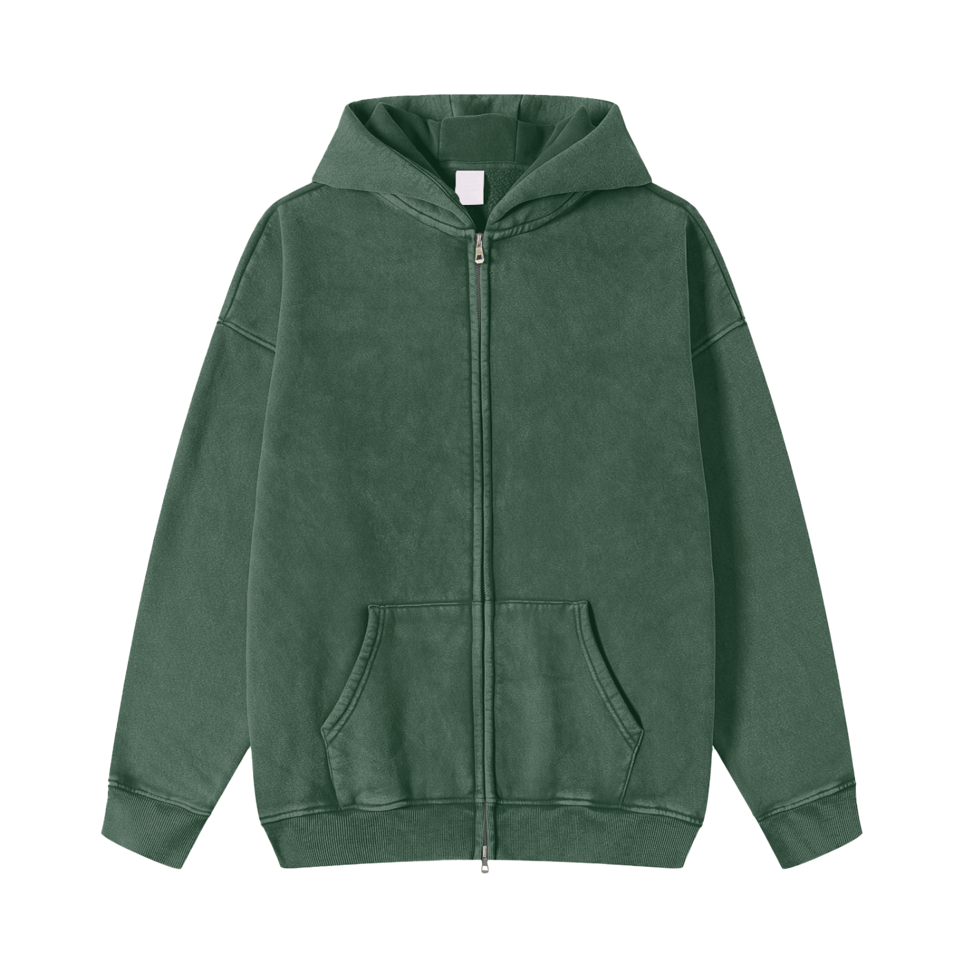 Eden Washed Zip-Through Fleece Hoodie