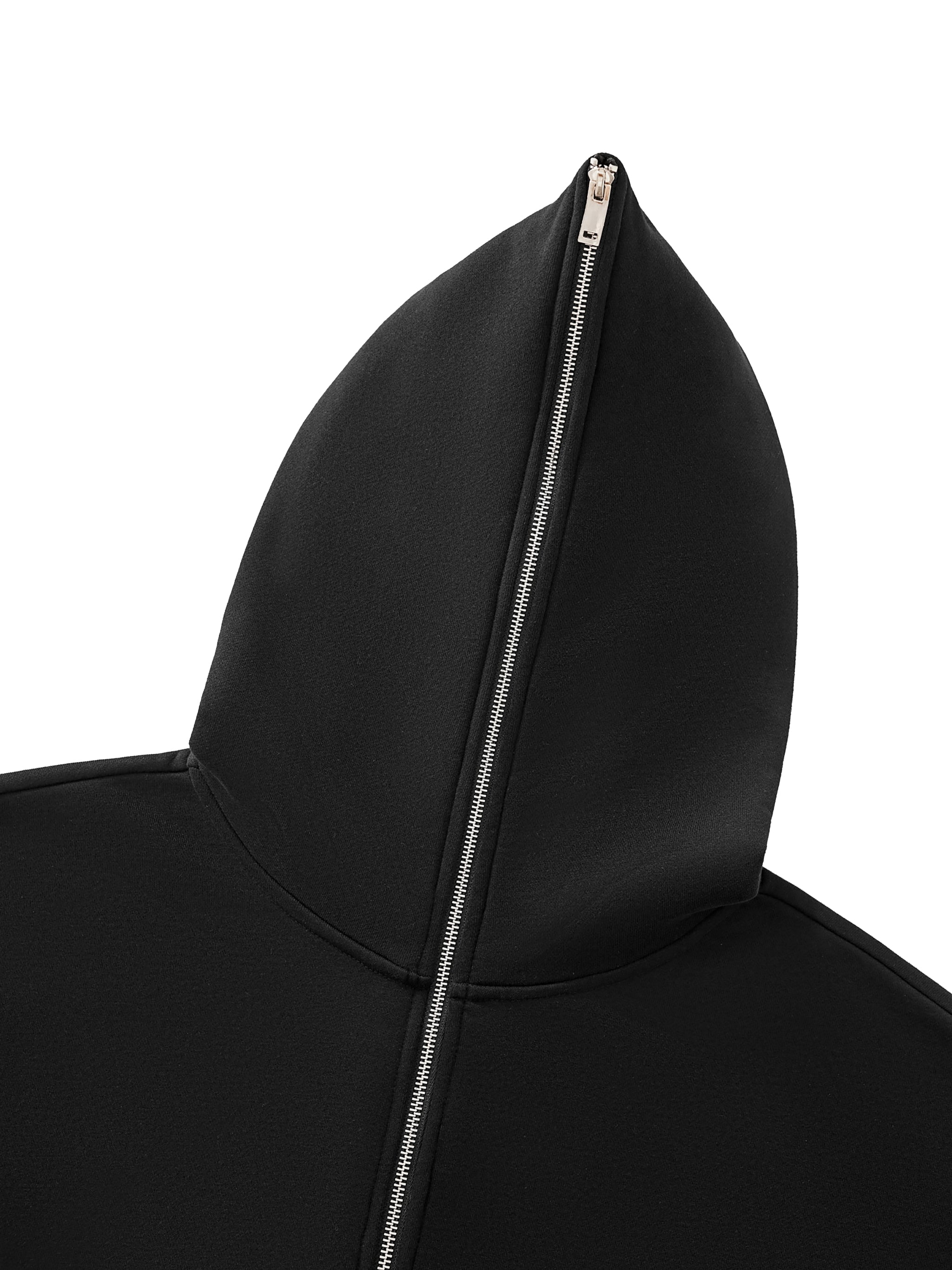Full-Zip Boxy Fleece Hoodie